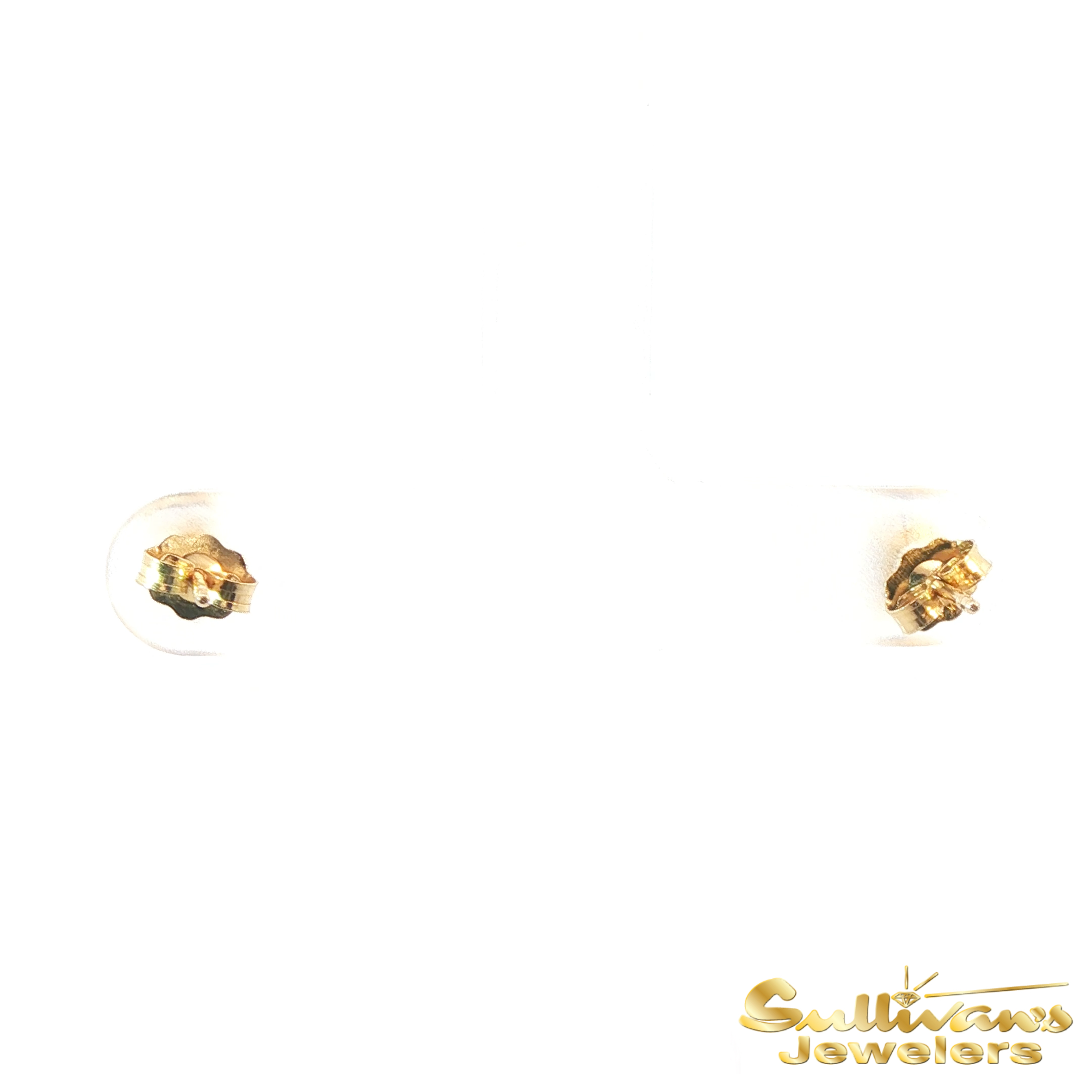 14K Yellow Gold Tanzanite Stud Earrings