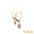 Load image into Gallery viewer, 14K Yellow Gold Oval Tanzanite Drop Earrings
