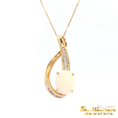 Load image into Gallery viewer, 14K Yellow Gold Opal Swirl Necklace
