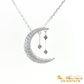 Load image into Gallery viewer, Sterling Silver Moon Necklace - Women of the Space Coast
