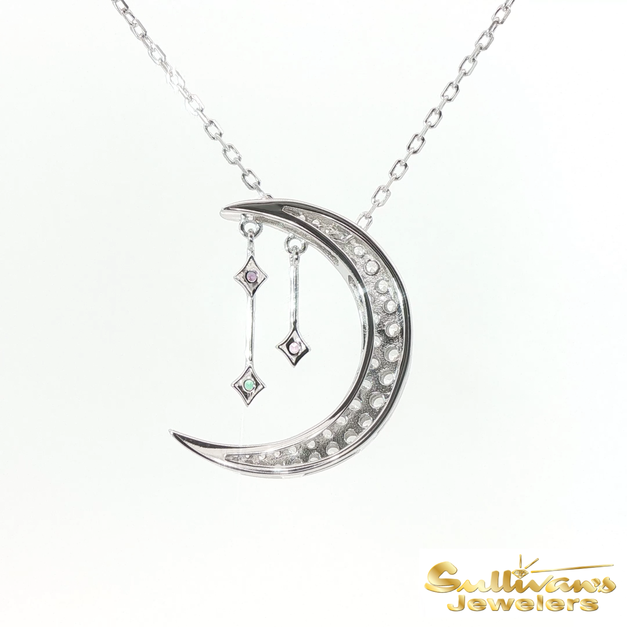 Sterling Silver Moon Necklace - Women of the Space Coast
