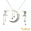 Load image into Gallery viewer, Sterling Silver Moon Necklace & Earrings- Women of the Space Coast
