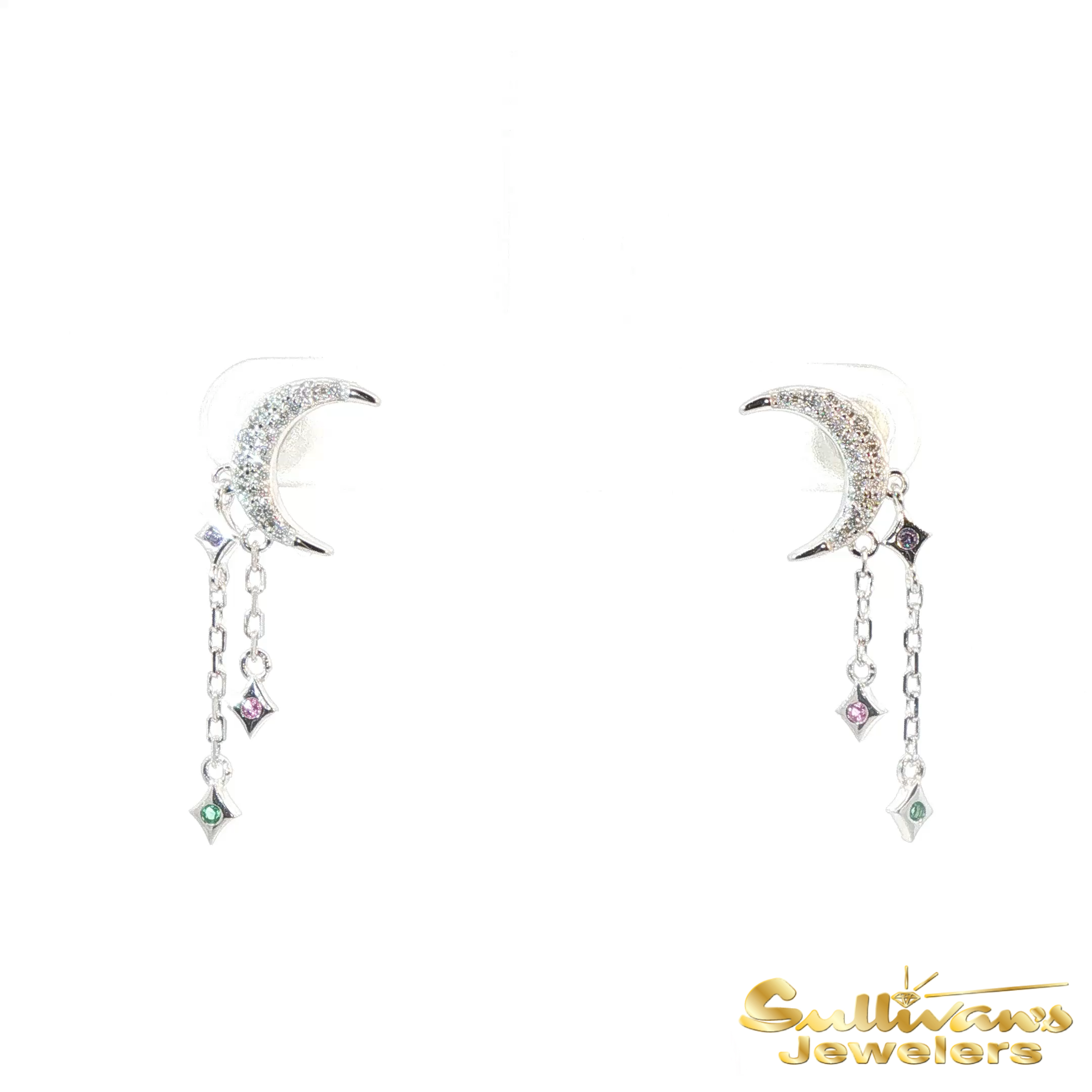 Sterling Silver Moon Earrings - Women of the Space Coast