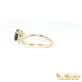 Load image into Gallery viewer, 14K Yellow Gold Triangle Green Toumaline Ring
