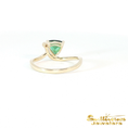 Load image into Gallery viewer, 14K Yellow Gold Triangle Green Toumaline Ring
