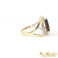 Load image into Gallery viewer, 14K Two-Tone Triangle Opal Ring
