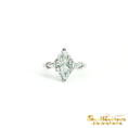 Load image into Gallery viewer, Platinum 3 Stone Diamond Marquise Ring
