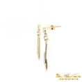 Load image into Gallery viewer, 14K Yellow Gold Paperclip Diamond Drop Earrings
