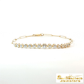 Load image into Gallery viewer, 14K Yellow Gold Paperclip Diamond Chain Bracelet
