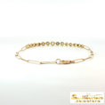 Load image into Gallery viewer, 14K Yellow Gold Paperclip Diamond Chain Bracelet
