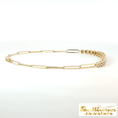 Load image into Gallery viewer, 14K Yellow Gold Paperclip Diamond Chain Bracelet
