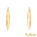 Load image into Gallery viewer, 18K Yellow Gold Wedge Hoop Earrings
