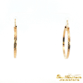 Load image into Gallery viewer, 14K Yellow Gold Diamond Cut Hoop Earrings
