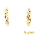 Load image into Gallery viewer, 14K Yellow Gold Braided Hoop Earrings
