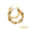 Load image into Gallery viewer, 14K Yellow Gold Braided Hoop Earrings
