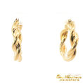 Load image into Gallery viewer, 14K Yellow Gold Braided Hoop Earrings

