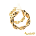 Load image into Gallery viewer, 14K Yellow Gold Braided Hoop Earrings
