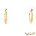 Load image into Gallery viewer, 14K Yellow Gold Twisted Hoop Earrings
