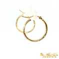 Load image into Gallery viewer, 14K Yellow Gold Diamond Cut Hoop Earrings
