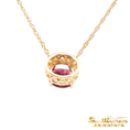 Load image into Gallery viewer, 14K Yellow Gold Rhodolite Garnet Halo
