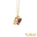 Load image into Gallery viewer, 14K Yellow Gold Rhodolite Garnet Halo

