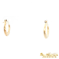 Load image into Gallery viewer, 14K Yellow Gold Diamond Cut Hoop Earrings
