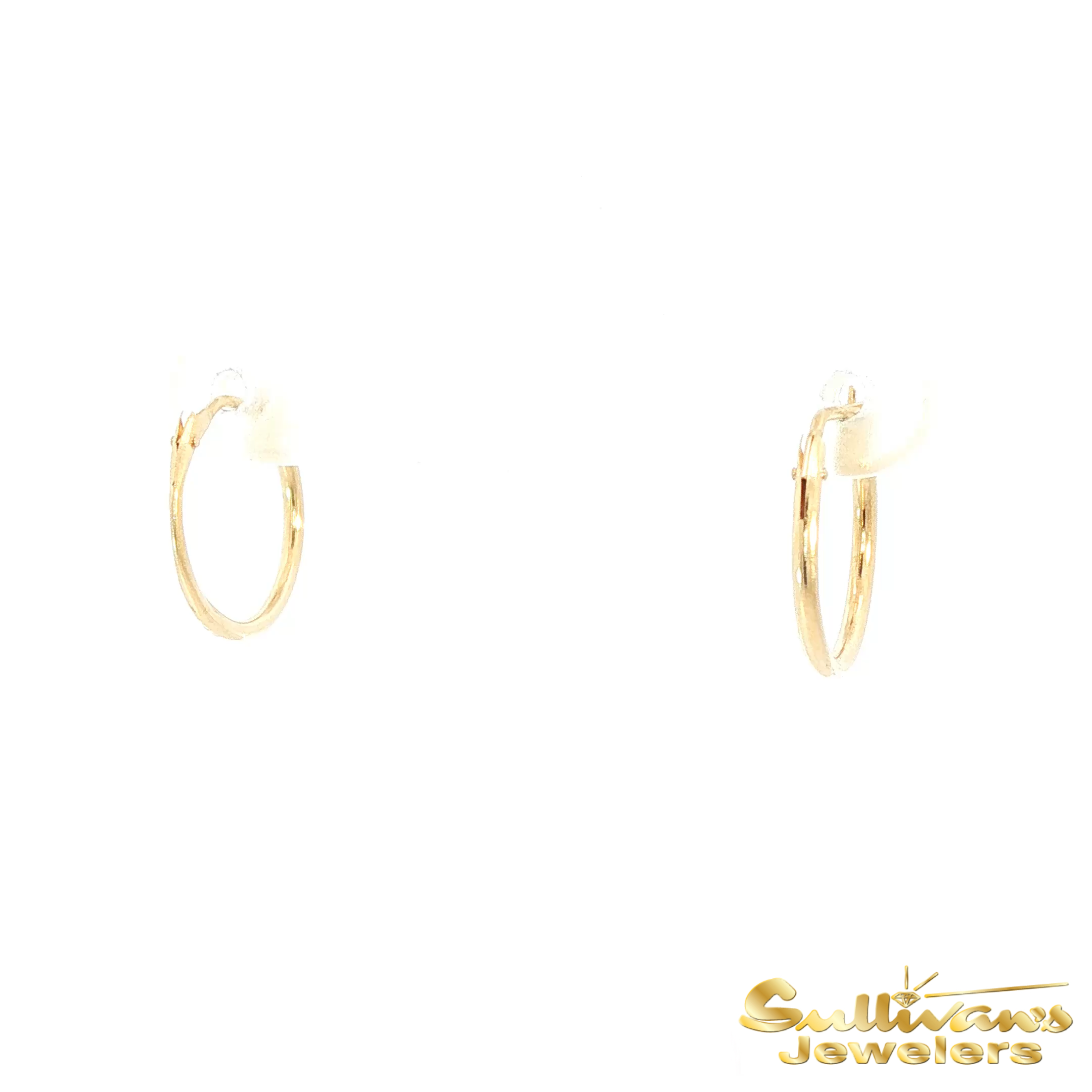 14K Yellow Gold Classic Hoop Earrings