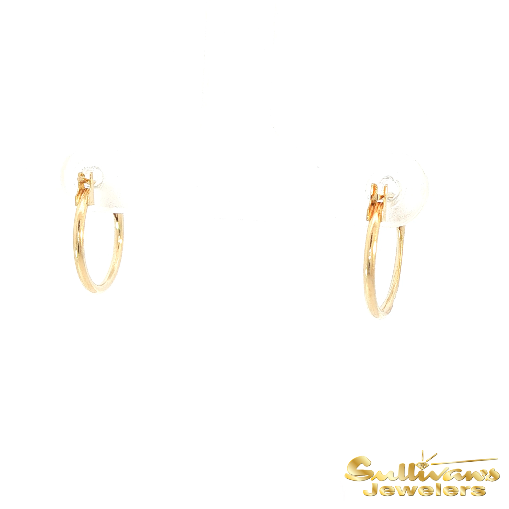 14K Yellow Gold Classic Hoop Earrings