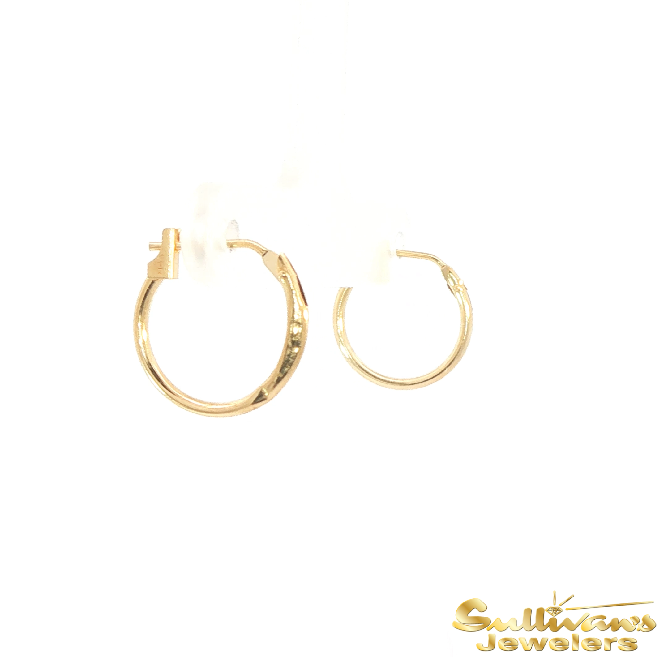 14K Yellow Gold Classic Hoop Earrings