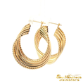 Load image into Gallery viewer, 14K Yellow Gold Tube Twist Hoop Earrings
