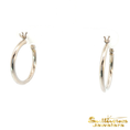 Load image into Gallery viewer, 14K White Gold Classic Hoop Earrings
