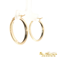 Load image into Gallery viewer, 14K Yellow Gold Classic Oval Hoop Earrings
