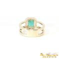 Load image into Gallery viewer, 14K Yellow Gold Emerald Halo Ring
