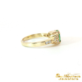 Load image into Gallery viewer, 14K Yellow Gold Oval Emerald Ring
