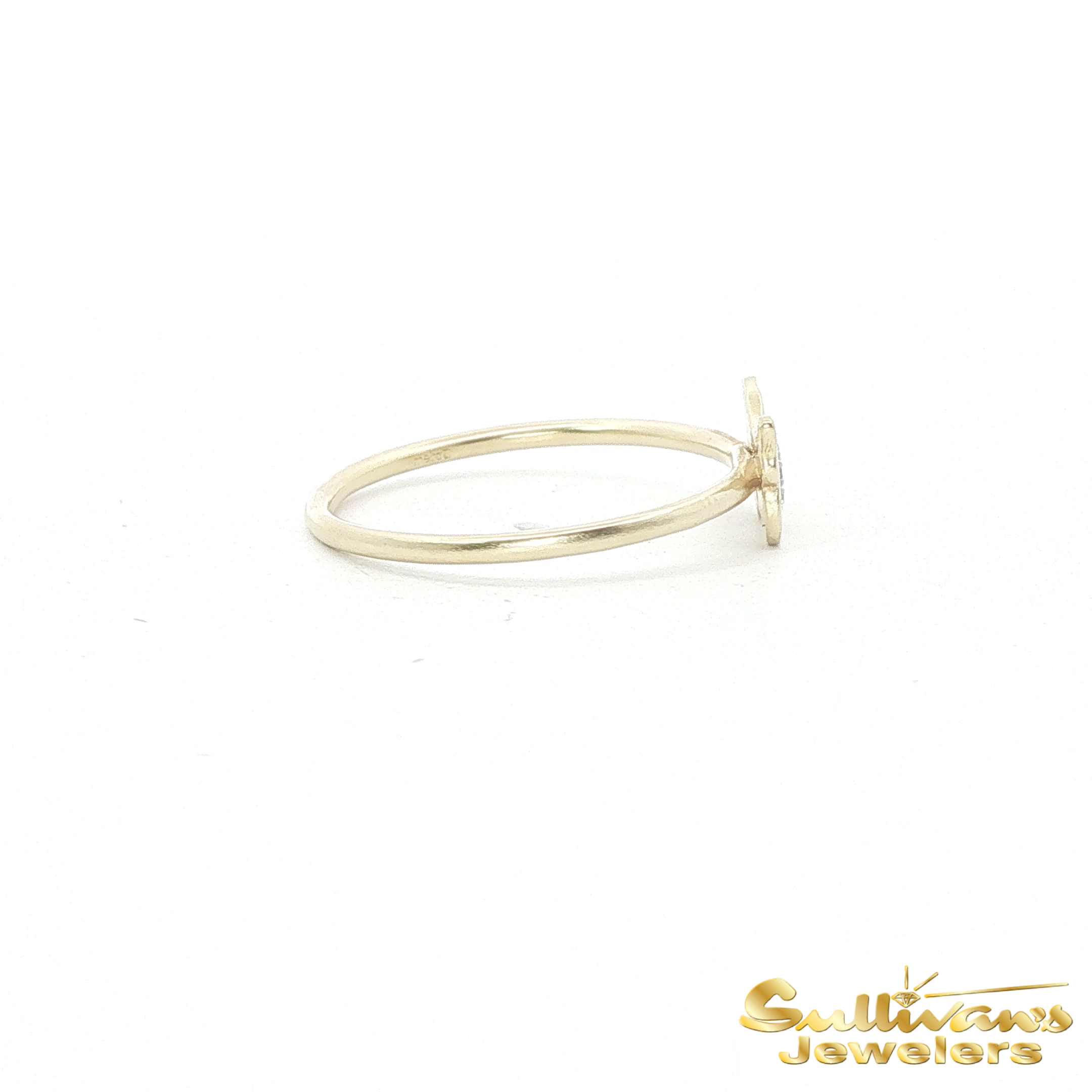 14K Yellow Gold Diamond Butterfly Ring