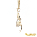 Load image into Gallery viewer, 14K Two-Tone Diamond Dolphin Pendant
