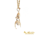 Load image into Gallery viewer, 14K Two-Tone Diamond Dolphin Pendant
