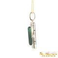 Load image into Gallery viewer, 14K Two-Tone Tourmaline Frame Pendant
