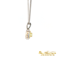 Load image into Gallery viewer, 14K Two-Tone Yellow Diamond Halo Pendant
