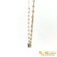 Load image into Gallery viewer, 14K Yellow Gold Emerald Diamond Bar Necklace
