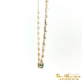 Load image into Gallery viewer, 14K Yellow Gold Emerald Diamond Bar Necklace
