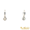 Load image into Gallery viewer, 14K Two Tone Yellow Diamond Huggie Earrings
