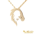 Load image into Gallery viewer, 14K Yellow Gold Relentless Equestrian Foundation Horse Pendant with Diamonds
