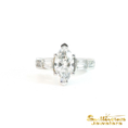 Load image into Gallery viewer, Platinum Lab-Grown Marquise Diamond Custom Ring
