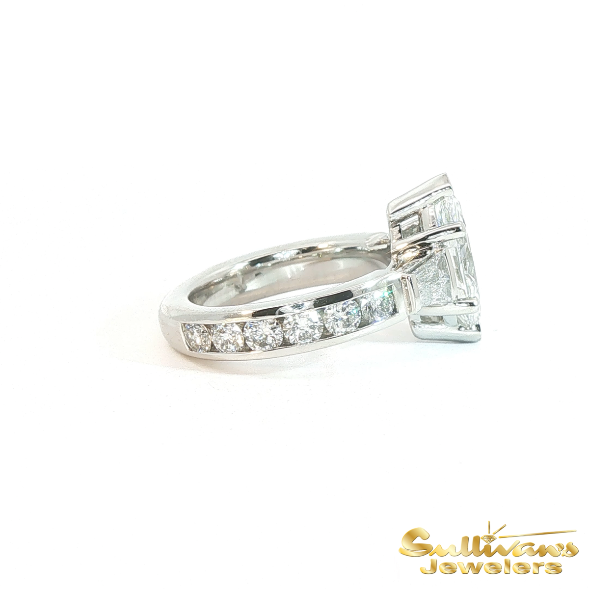 Platinum Lab-Grown Marquise Diamond Custom Ring