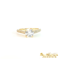 Load image into Gallery viewer, 14K Yellow Gold Pave Diamond Engagement Ring
