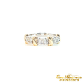 Load image into Gallery viewer, 14K Two-Tone “X” Diamond Band
