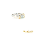 Load image into Gallery viewer, 14K Two-Tone “X” Diamond Band
