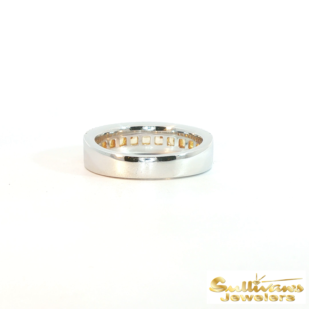 18K Two-Tone Yellow Diamond Band