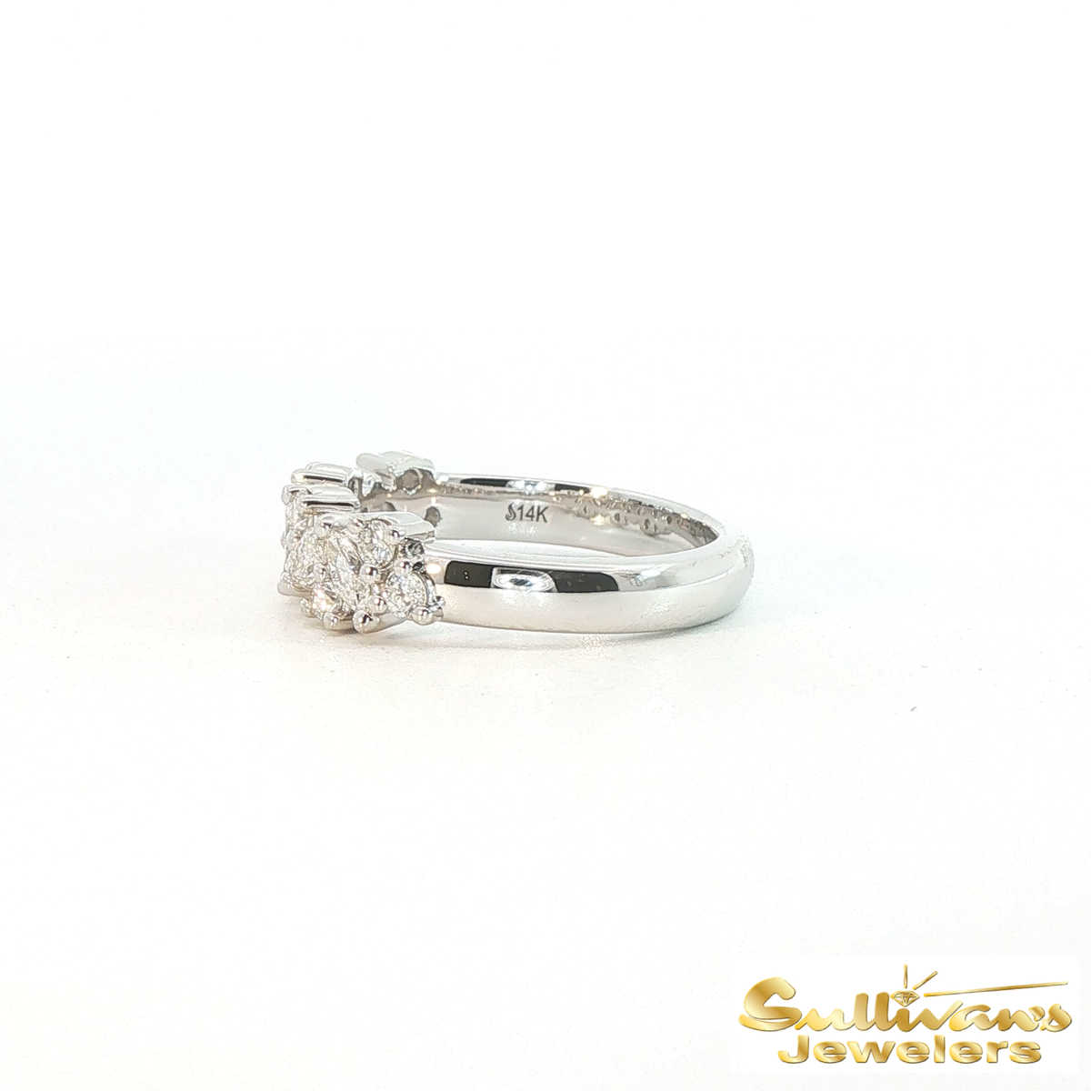 14K White Gold Lab-Grown Diamond Band